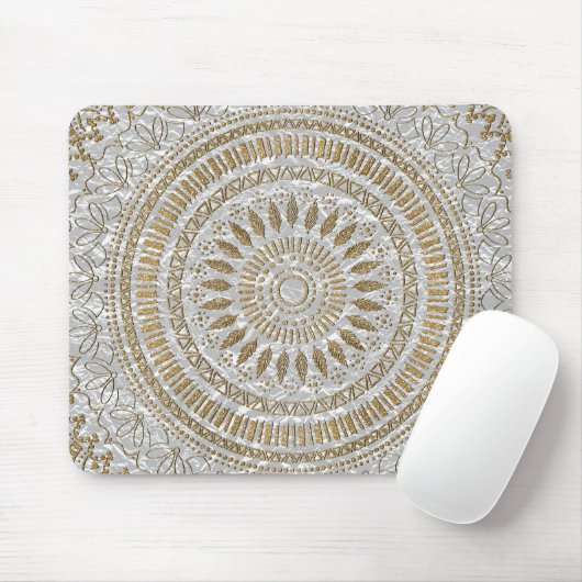 Elegantes handgezeichnetes Mandalendesign Mousepad (Mit Mouse)