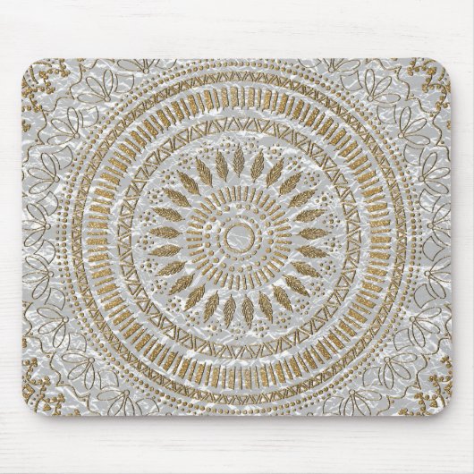 Elegantes handgezeichnetes Mandalendesign Mousepad (Vorne)