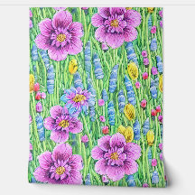 Elegantes, handgezeichnetes Muster schöner Blume