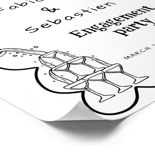 Elegantes handgezeichnetes Willkommenszeichen Poster (Ecke)