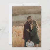 Elegantes, handgezogenes Foto für Hochzeitsfeiern Einladung (Rückseite)