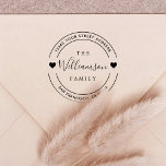 Elegantes Handschrift Herz Gummistempel<br><div class="desc">Diese Briefmarke ist eine perfekte Ergänzung zu Ihrem Mailing-Accessoire. Es schafft eine personalisierte Touch zu Ihrer Ferien-Mailing oder anderen Familienevent Mailing.</div>