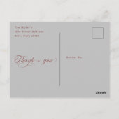 Elegantes Handschrift Modernes Hochzeitssemble Fot Postkarte (Rückseite)