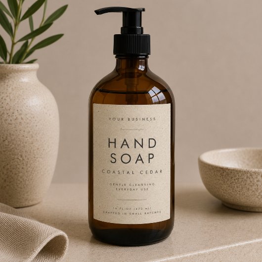 Elegantes Handseife Körperwaschlabel Lebensmitteletikett