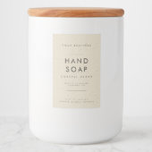 Elegantes Handseife Körperwaschlabel Lebensmitteletikett (Vorderseite)
