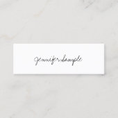 Elegantes Handskript-berufliche einfache Schablone Mini Visitenkarte (Vorderseite)