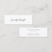 Elegantes Handskript-berufliche einfache Schablone Mini Visitenkarte (Vorne/Hinten)