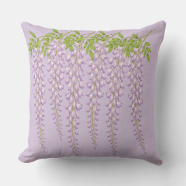 Elegantes Hängende Wisteria Blumen Wurfkissen Kissen