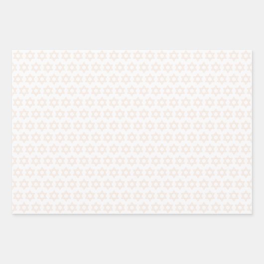 Elegantes Hanukkah Holiday Pattern Gold Geschenkpapier Set (Vorderseite 2)