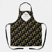 Elegantes Hanukkah Holiday Pattern Gold Schürze (Vorderseite)