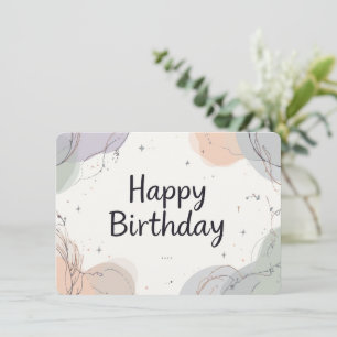 Elegantes Happy Birthday Card Decorative Abstrakt