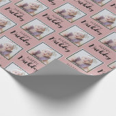 Elegantes Happy Birthday Custom Foto Modernes Must Geschenkpapier (Ecke)