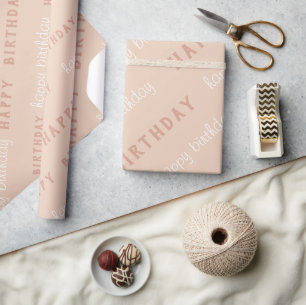 Elegantes Happy Birthday-Geschenkpapier Geschenkpapier