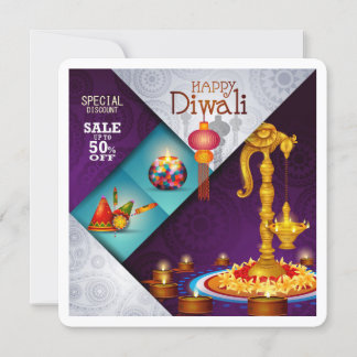 Elegantes Happy Diwali Festival Einladung