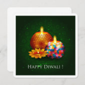 Elegantes Happy Diwali Festival Einladung (Vorne/Hinten)