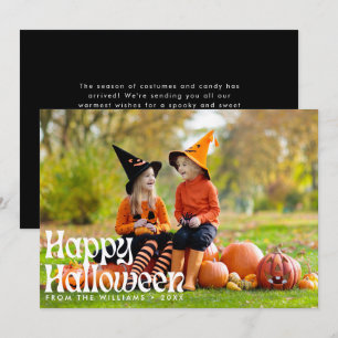 Elegantes Happy Halloween-Foto Halloween Karte