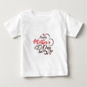 Elegantes Happy Mother's Day Floral Heart T-Shirt (Vorderseite)