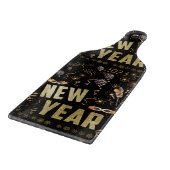 Elegantes Happy New Year 2023,Gold Glitzer Festive Schneidebrett (Ecke)
