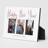 Elegantes Happy New Year Rose Gold Foto Collage Fotoplatte (Seite)