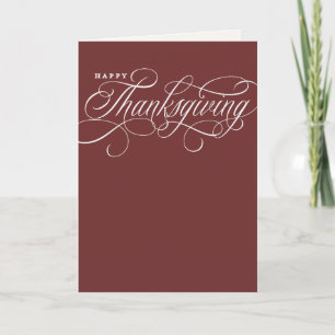 Elegantes Happy-Thanksgiving-Skript-Design Feiertagskarte