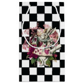 Elegantes Hasen der modernen Alice im Wunderland Kleine Geschenktüte (Rückseite)