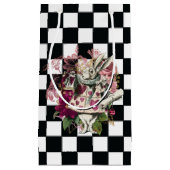 Elegantes Hasen der modernen Alice im Wunderland Kleine Geschenktüte (Vorderseite)