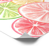 Elegantes Haupt Squeeze Citrus Brautparty Willkomm Poster (Ecke)