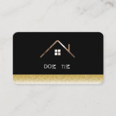 Elegantes Haus in schwarz und gold Visitenkarte (Vorderseite)