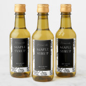 Elegantes, hausgemachtes Ahornsirup-Label Weinetikett (Flaschen)