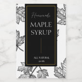 Elegantes, hausgemachtes Ahornsirup-Label Weinetikett (Einzelnes Label)