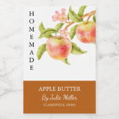 Elegantes, hausgemachtes Apple Butter Label Lebensmitteletikett (Einzelnes Label)