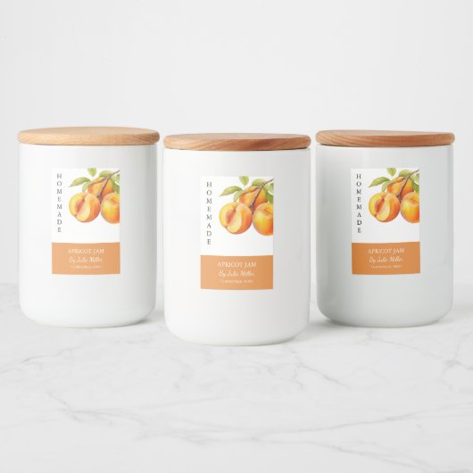 Elegantes, hausgemachtes Apricot-Marmelade Lebensmitteletikett (Flaschen)