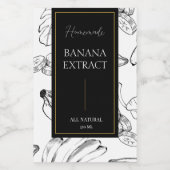 Elegantes, hausgemachtes Bananenextrakt Weinetikett (Einzelnes Label)