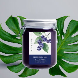 Elegantes hausgemachtes Blueberry-Jam-Label Lebensmitteletikett