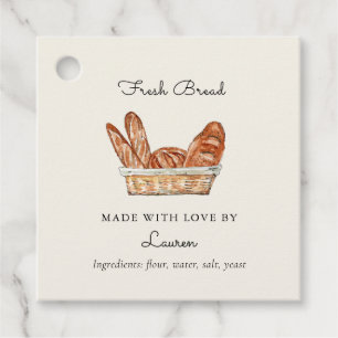 Elegantes hausgemachtes Brot Geschenkanhänger