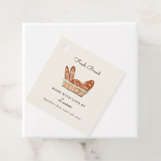 Elegantes hausgemachtes Brot Geschenkanhänger (Beispiel)