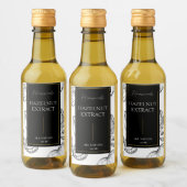 Elegantes, hausgemachtes Hazelnut-Extraktionslabel Weinetikett (Flaschen)