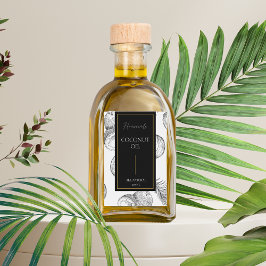 Elegantes, hausgemachtes Kokosöl-Label Weinetikett