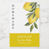 Elegantes hausgemachtes Lemon-Jam-Label Lebensmitteletikett (Einzelnes Label)