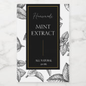 Elegantes, hausgemachtes Minze-Extract-Label Weinetikett (Einzelnes Label)