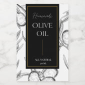 Elegantes, hausgemachtes Olivenöl-Label Weinetikett (Einzelnes Label)