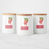 Elegantes hausgemachtes Strawberry-Jam-Label Lebensmitteletikett (Flaschen)