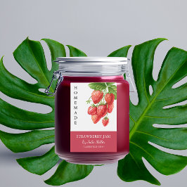 Elegantes hausgemachtes Strawberry-Jam-Label Lebensmitteletikett