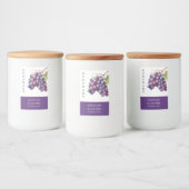 Elegantes, hausgemachtes Traubensträußchen Lebensmitteletikett (Flaschen)