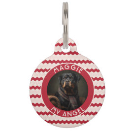 Elegantes Haustier-Geschenk Chevron-Geometrie Haustiermarke