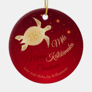 Elegantes hawaiianisches Weihnachten Keramik Ornament