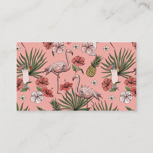 Elegantes hawaiisches Brautparty Blumenrezeptur Begleitkarte (Rückseite)