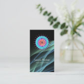 Elegantes heilende Lotus-Logo-einfache Visitenkarte (Stehend Vorderseite)