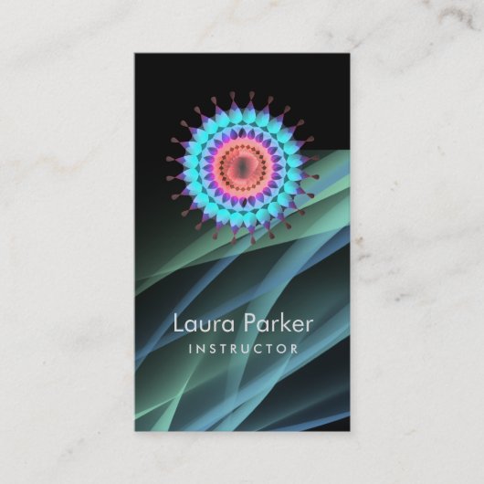 Elegantes heilende Lotus-Logo-einfache Visitenkarte (Vorderseite)