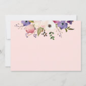 Elegantes Heiliges Erstes Kommunion Rosa und Lila Einladung (Rückseite)